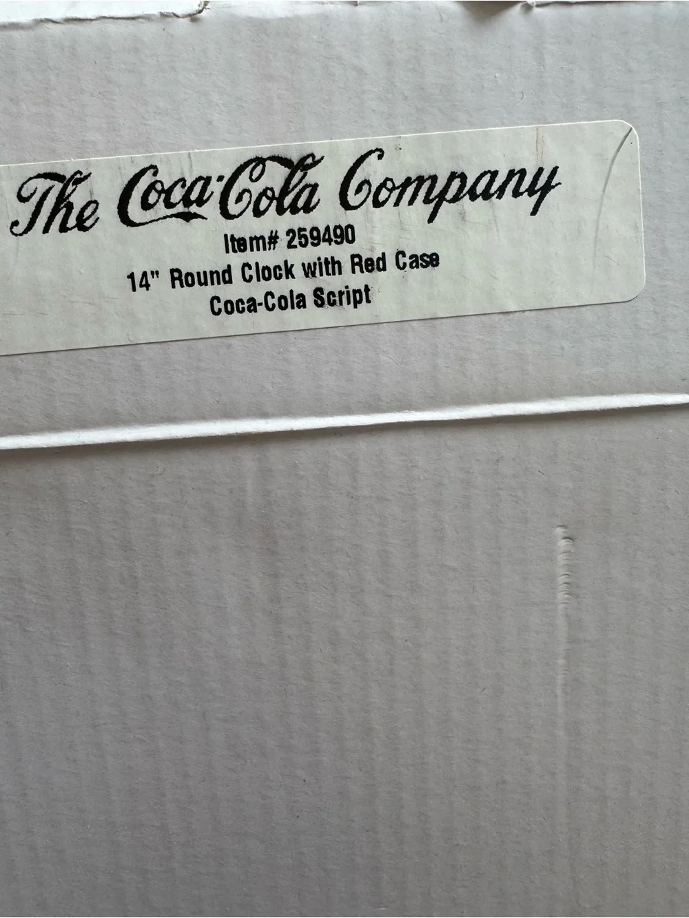 Coca Cola Red Logo Wall Clock with White Accents